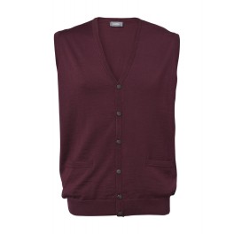 Merino waistcoat med knapper - bordeaux Merino waistcoat med knapper - bordeaux