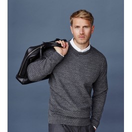 Sweater med rund hals - grå Sweater med rund hals - grå