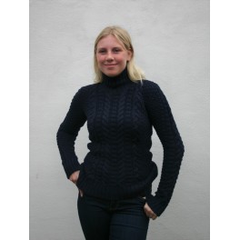 Irsk aran sweater - marineblå Irsk aran sweater - marineblå