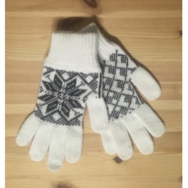 Islandsk dame handske - natur/koks