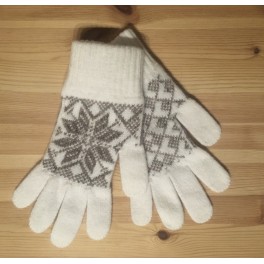 Islandsk dame handske - natur/beige