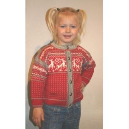 Rød rensdyr cardigan Rød rensdyr cardigan