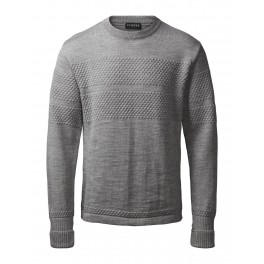Saltrum sweater med rund hals - grå