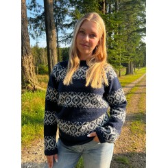 Færøsk sweater til damer og herrer - marine
