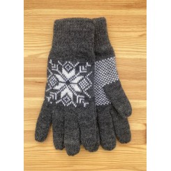 Grå snow flake handske
