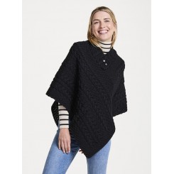 Irsk poncho - sort