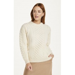 Irsk aran sweater - honeycomb