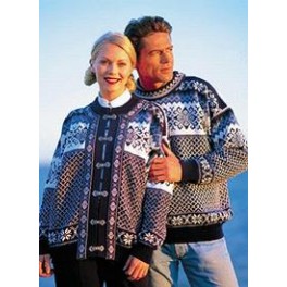 Marine blå Borgund cardigan Marine blå Borgund cardigan